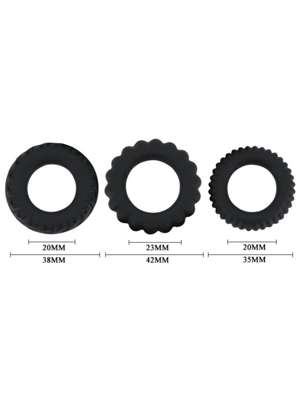 Набор Titan из 3 эрекционных колец, имитирующих автомобильные шины