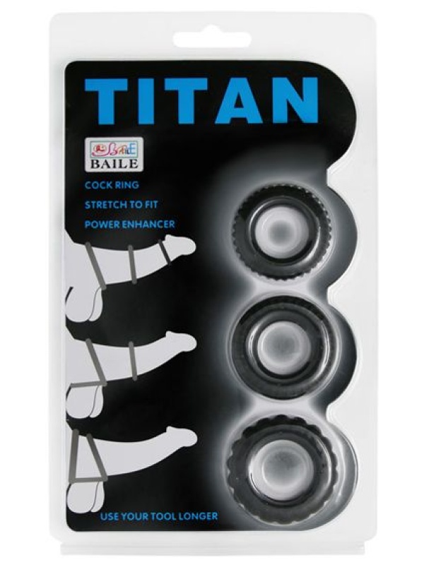 Набор Titan из 3 эрекционных колец, имитирующих автомобильные шины