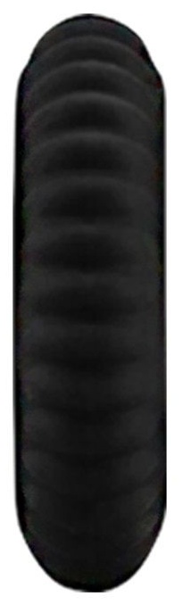 Черное эреционное кольцо с ребрышками Titan