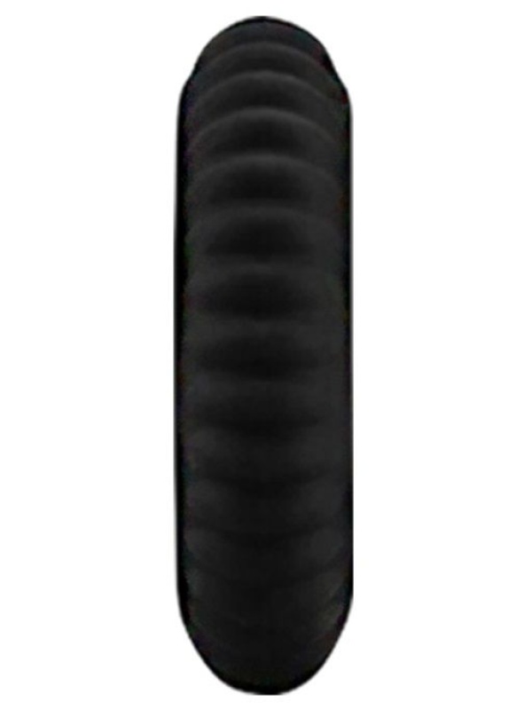 Черное эреционное кольцо с ребрышками Titan