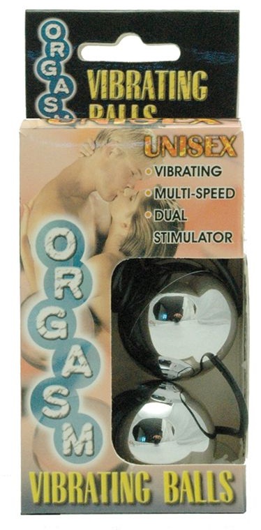 Серебристые вагинальные шарики с вибрацией ORGASM VIBRATING BALL