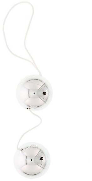 Серебристые шарики VIBRATONE DUO BALLS SILVER BLISTERCARD