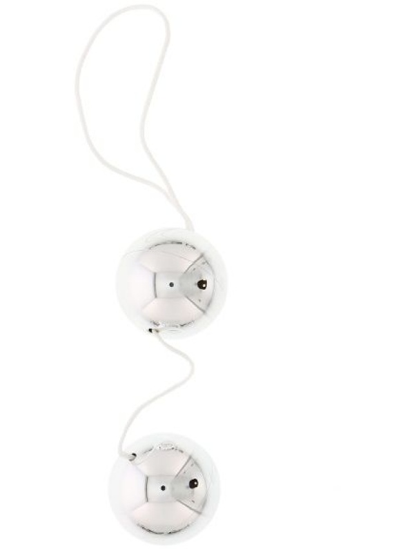 Серебристые шарики VIBRATONE DUO BALLS SILVER BLISTERCARD