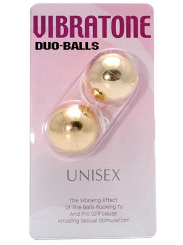 Шарики вагинальные золотые Vibratone dua-balls