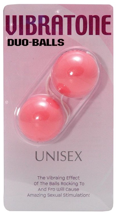 Розовые вагинальные шарики Vibratone DUO-BALLS