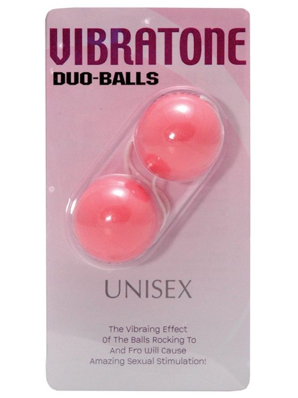 Розовые вагинальные шарики Vibratone DUO-BALLS