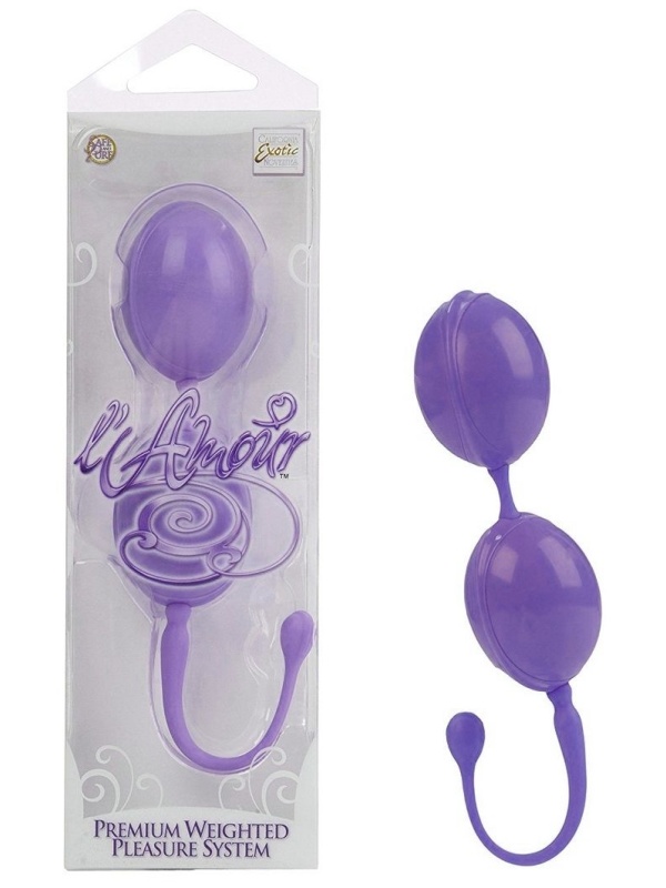 Фиолетовые вагинальные шарики LAmour Premium Weighted Pleasure System