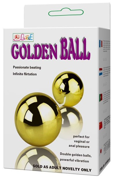 Золотистые шарики с вибрацией Goden Balls