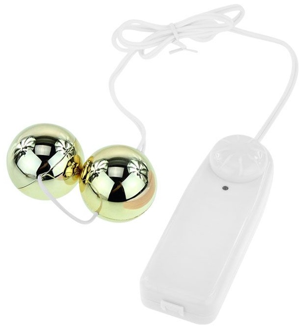 Золотистые шарики с вибрацией Goden Balls