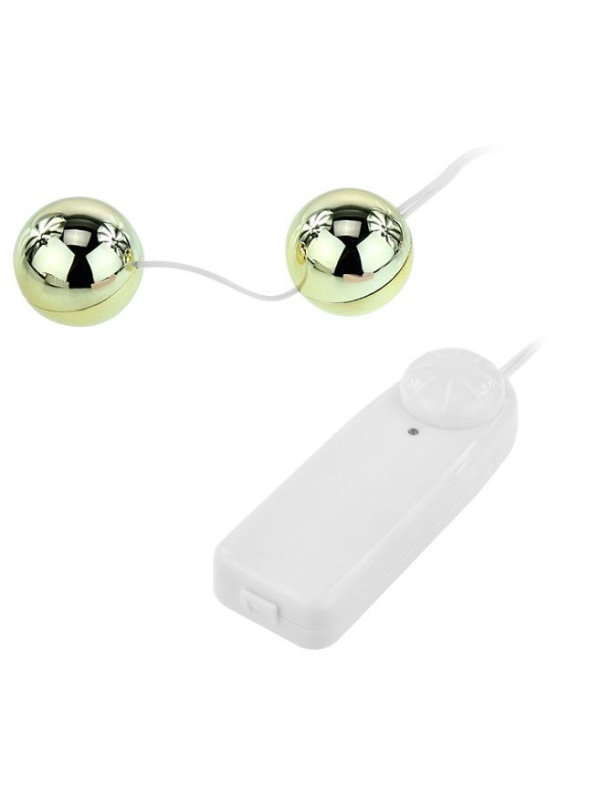 Золотистые шарики с вибрацией Goden Balls