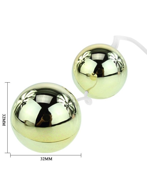 Золотистые шарики с вибрацией Goden Balls