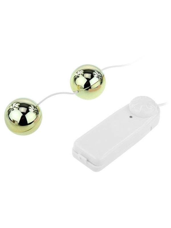 Золотистые шарики с вибрацией Goden Balls