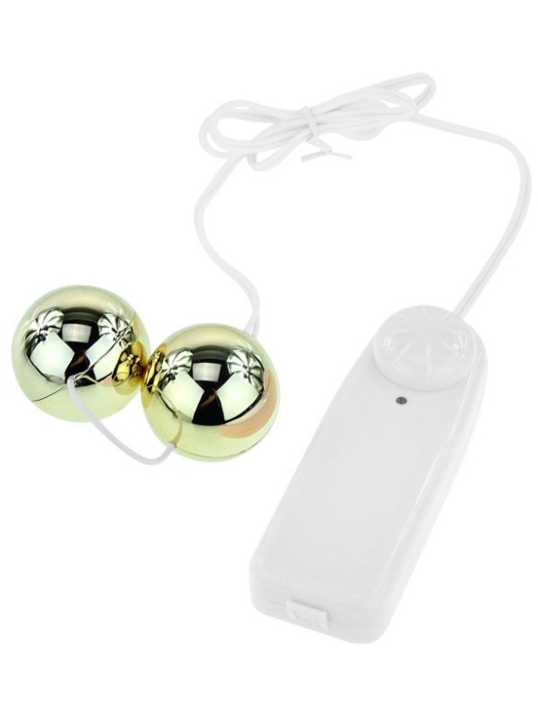 Золотистые шарики с вибрацией Goden Balls