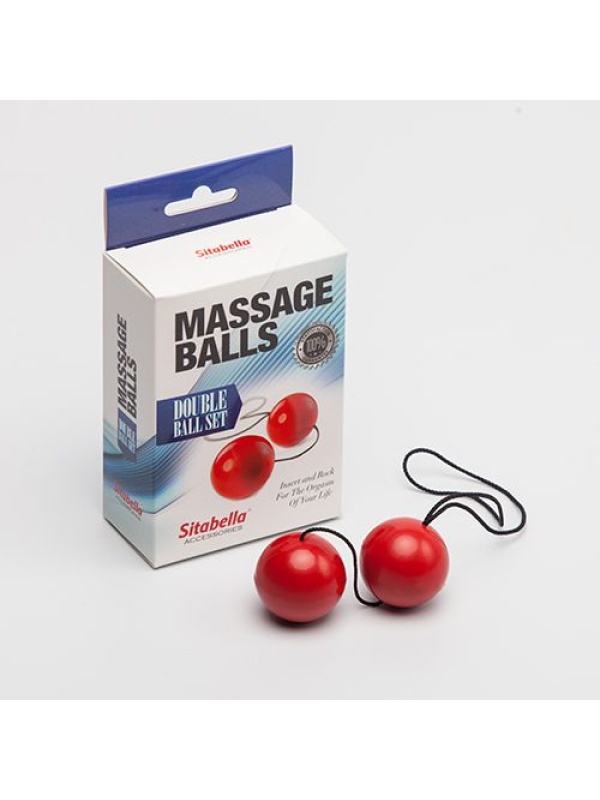 Красные массажные вагинальные шарики
