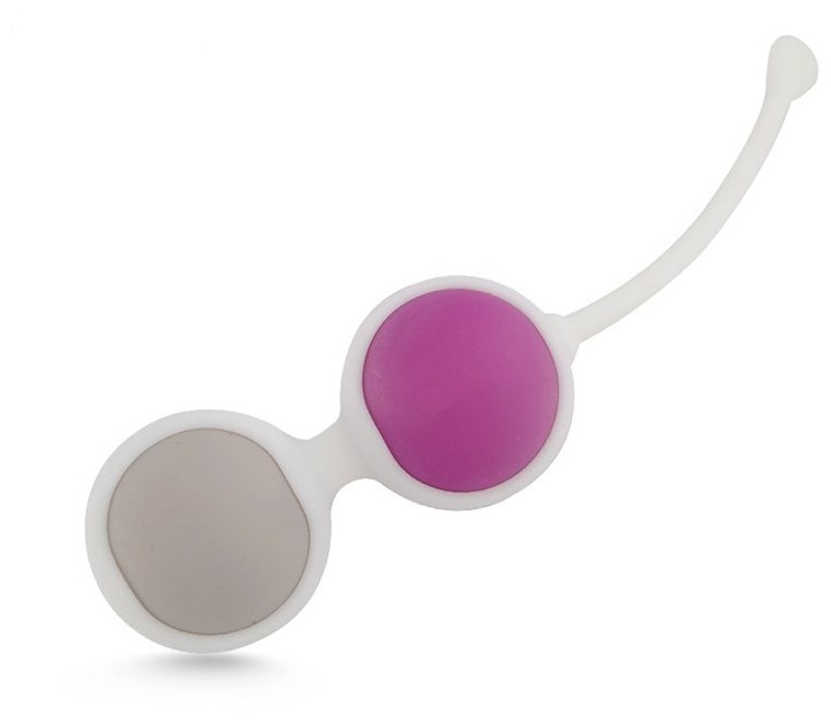 Вагинальные шарики разного веса в белом держателе