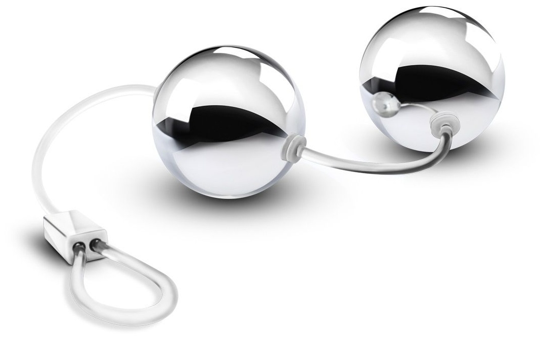 Серебристые вагинальные шарики B Yours Bonne Beads