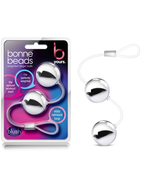 Серебристые вагинальные шарики B Yours Bonne Beads