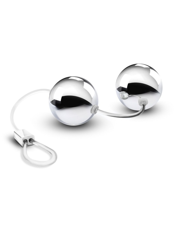 Серебристые вагинальные шарики B Yours Bonne Beads