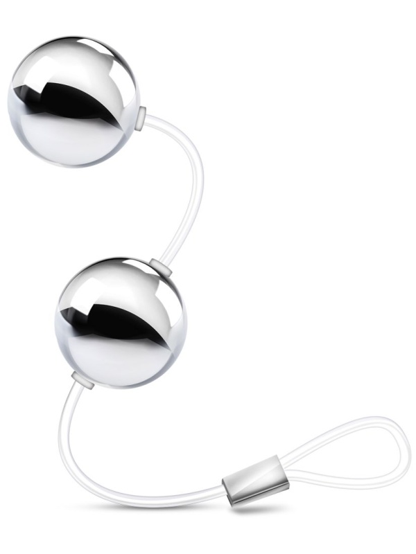 Серебристые вагинальные шарики B Yours Bonne Beads