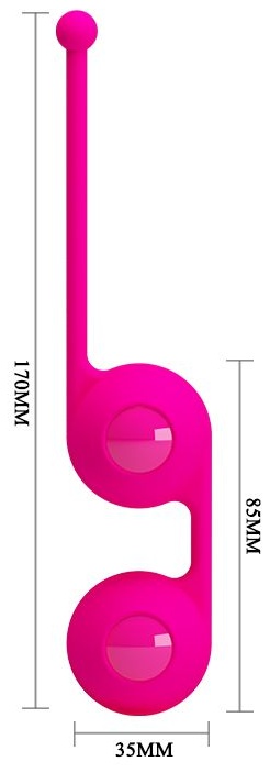 Ярко-розовые вагинальные шарики Kegel Tighten Up III