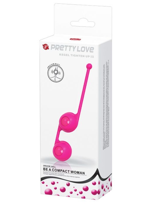 Ярко-розовые вагинальные шарики Kegel Tighten Up III