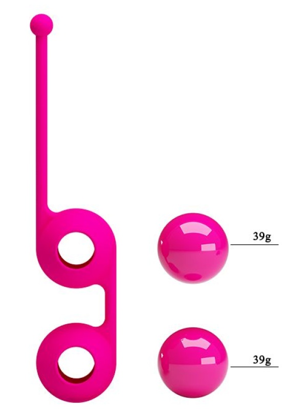Ярко-розовые вагинальные шарики Kegel Tighten Up III