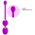 Лиловые вагинальные виброшарики Willie с пультом ДУ