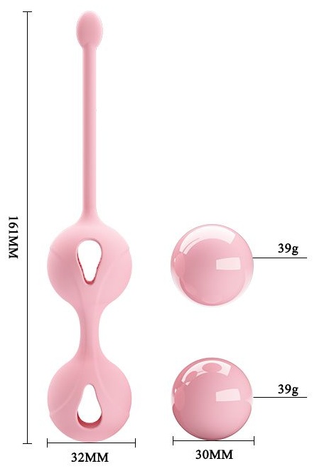 Нежно-розовые вагинальные шарики Kegel Tighten Up I