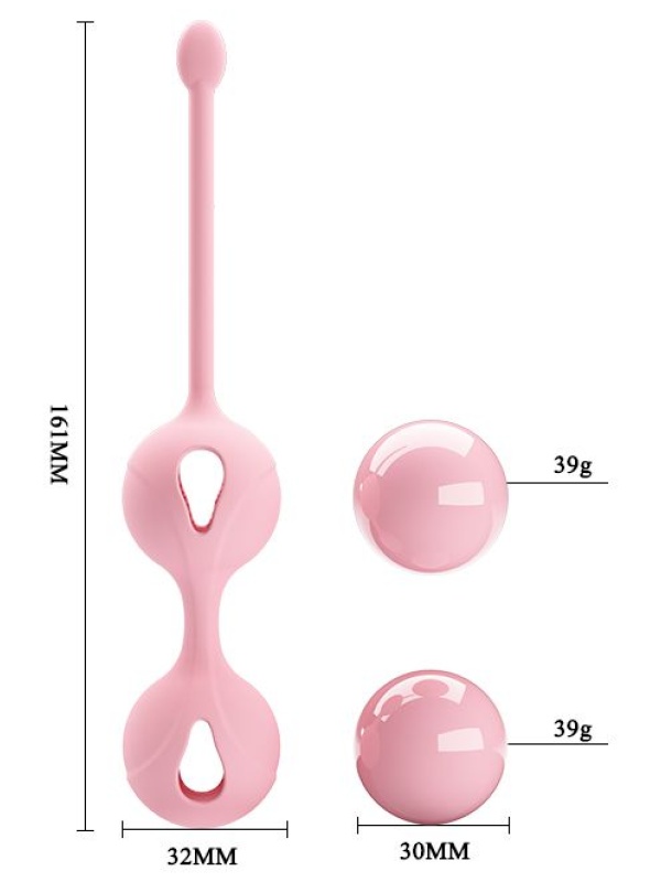 Нежно-розовые вагинальные шарики Kegel Tighten Up I