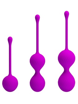 Набор лиловых вагинальных шариков Kegel Ball