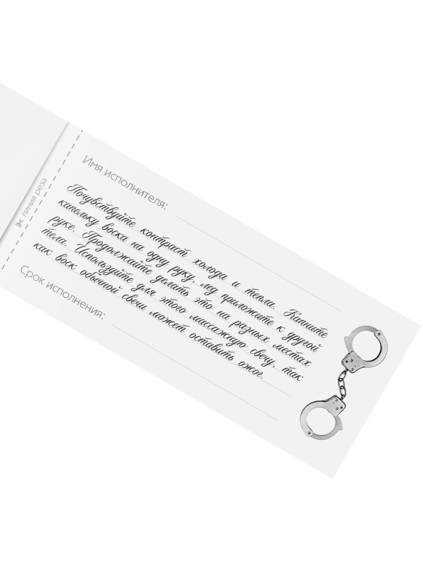 Эротическая игра-купоны «Чековая книжка. Накажи меня»