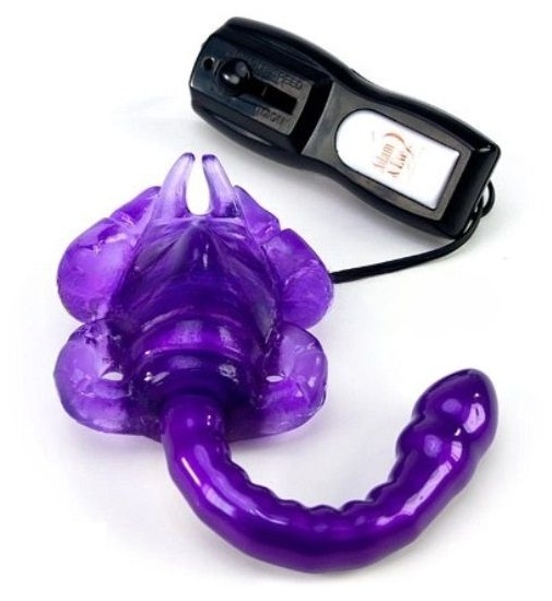 Клиторальный стимулятор-скорпион с эрекционным кольцом и вибропулей