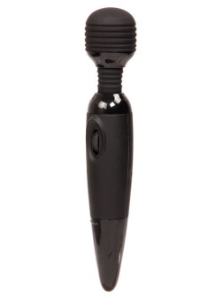 Черный вибромассажер с мощной вибрацией Power Wand