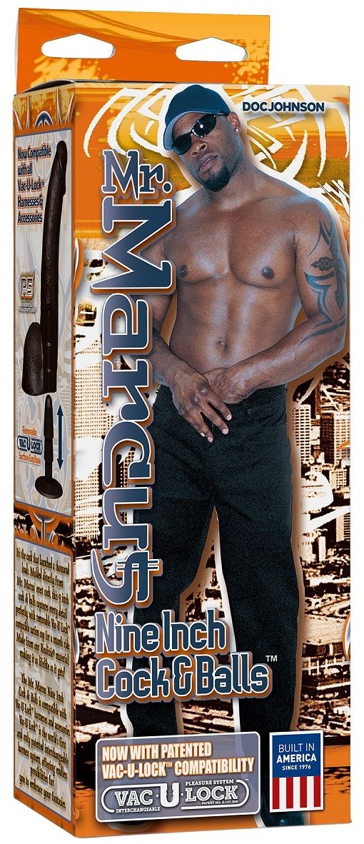 Реалистичный фаллоимитатор Mr. Marcus  9  R5 Cock & Balls - 22,86 см.