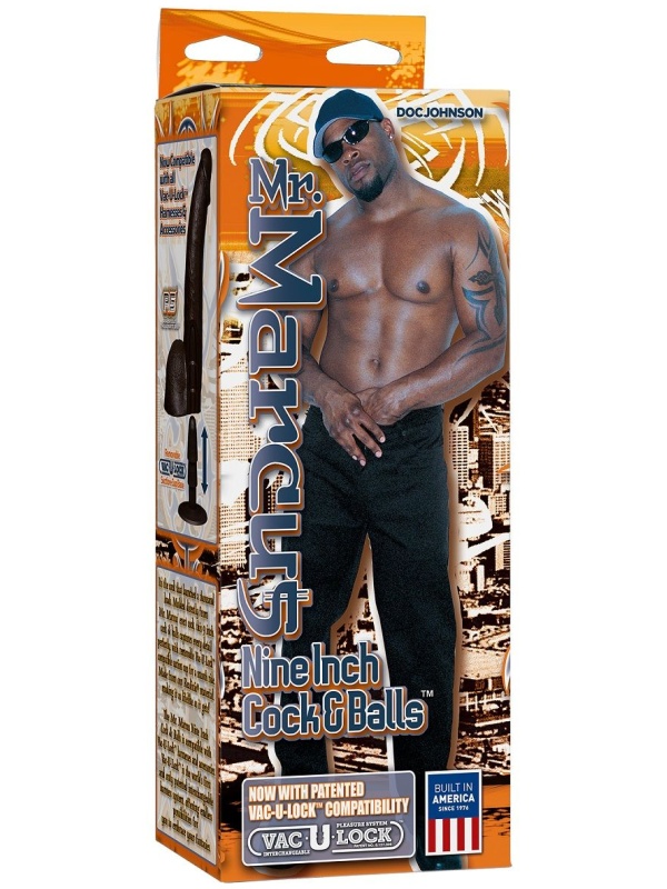 Реалистичный фаллоимитатор Mr. Marcus  9  R5 Cock & Balls - 22,86 см.