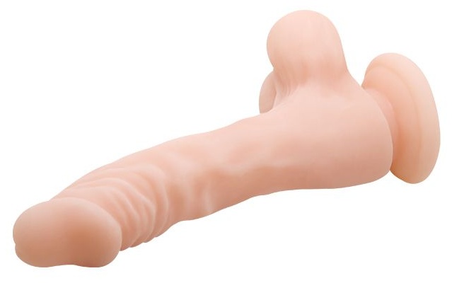 Фаллоимитатор с мошонкой New Look - 21,6 см.