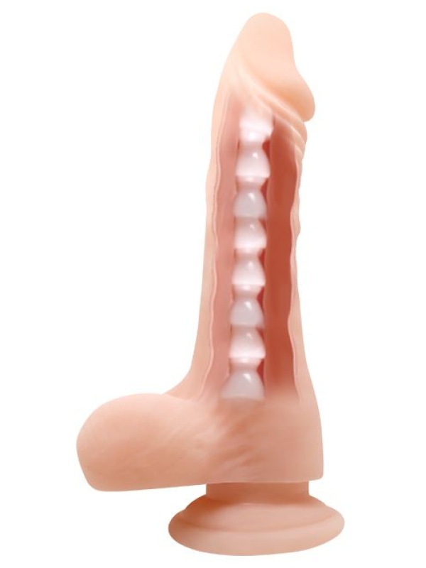 Фаллоимитатор с мошонкой New Look - 21,6 см.