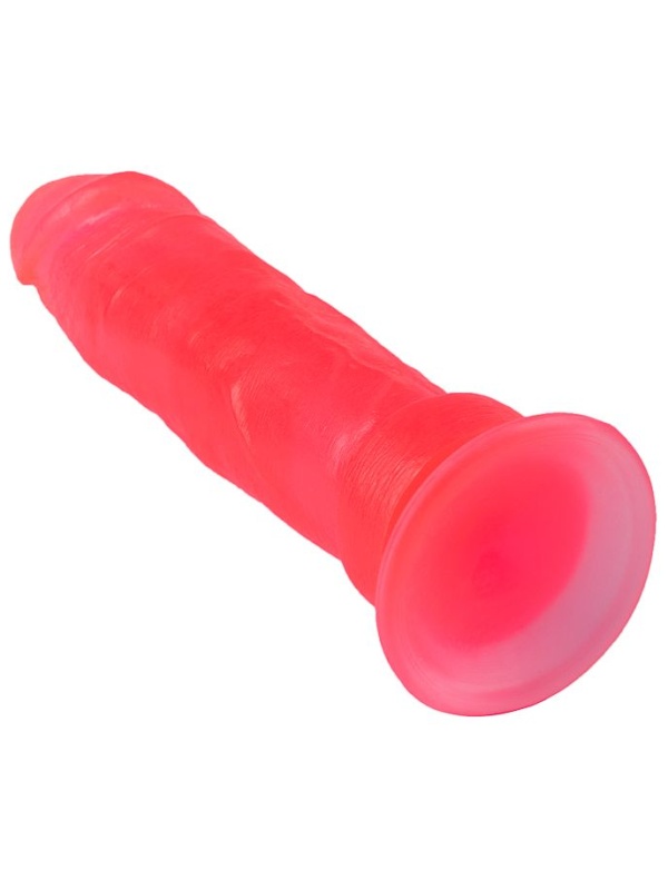Розовый стимулятор-фаллос на присоске - 20,5 см.