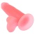 Нежно-розовый фаллоимитатор с мошонкой на присоске - 16,5 см.