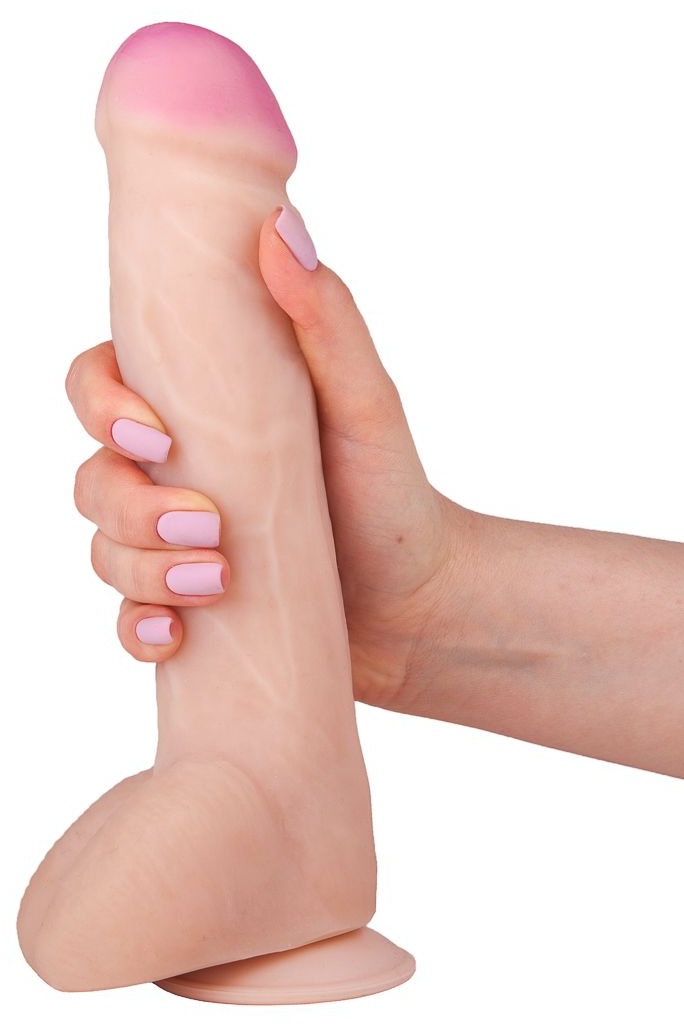 Крупный фаллоимитатор на присоске - 23,5 см.