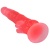 Розовый фаллоимитатор с лепестками у присоски - 18,5 см.