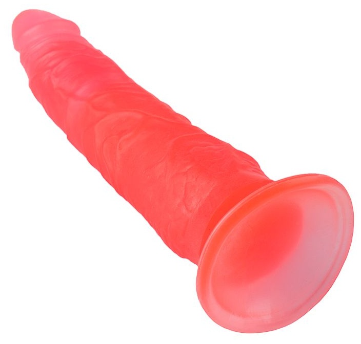 Розовый фаллоимитатор без мошонки с присоской - 17 см.