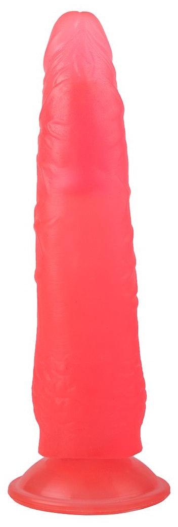 Розовый фаллоимитатор без мошонки с присоской - 17 см.