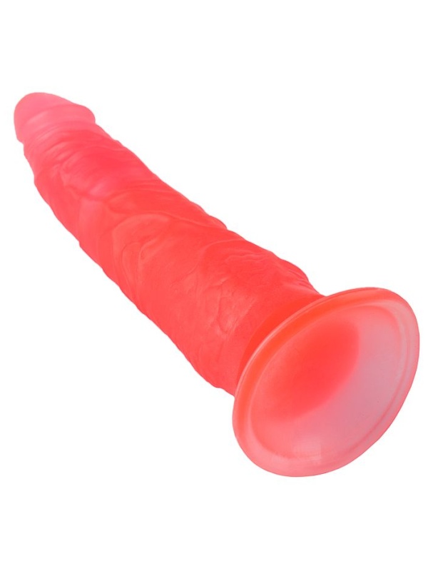Розовый фаллоимитатор без мошонки с присоской - 17 см.