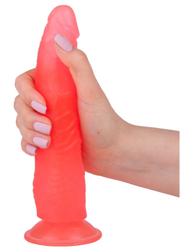 Розовый фаллоимитатор без мошонки с присоской - 17 см.