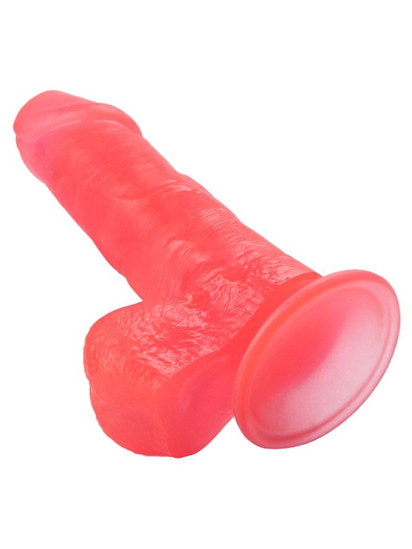Розовый стимулятор в форме фаллоса на присоске - 15,5 см.