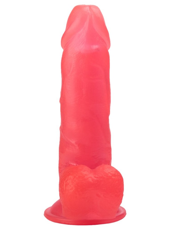 Розовый стимулятор в форме фаллоса на присоске - 15,5 см.