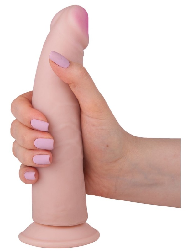 Фаллоимитатор из реалистичного материала на присоске - 17,5 см.