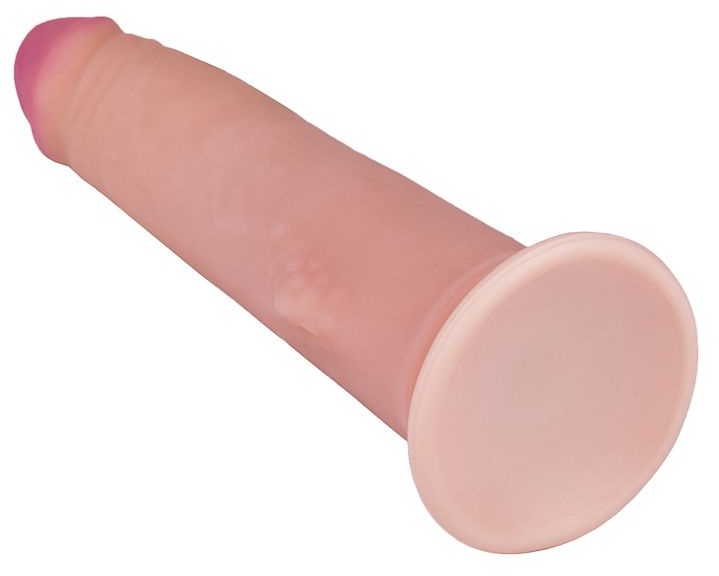 Реалистичный фаллоимитатор с бугорком - 20,5 см.