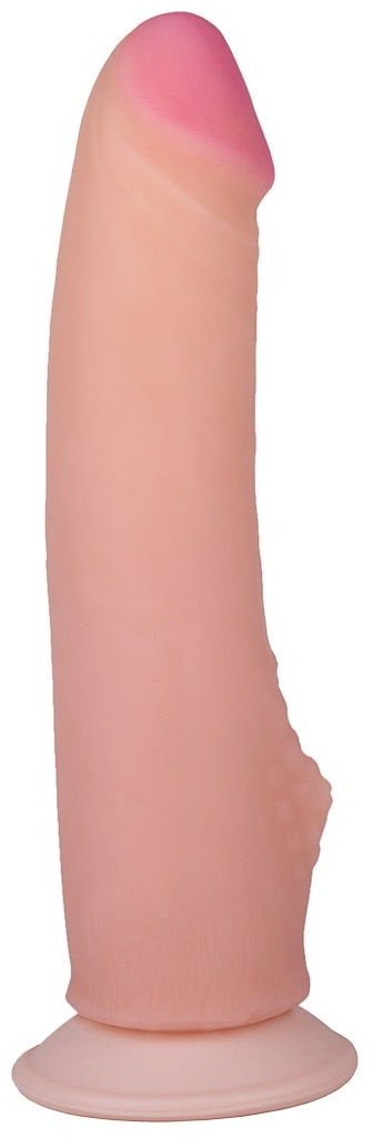 Реалистичный фаллоимитатор с бугорком - 20,5 см.